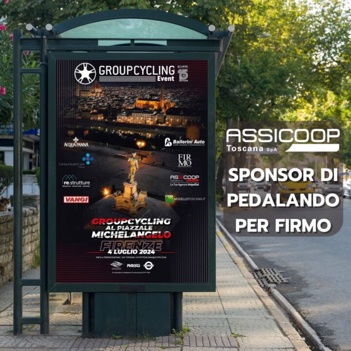 Assicoop Toscana è sponsor della 14° edizione di Pedalando per Firmo: evento di Group Cycling al piazzale Michelangelo
